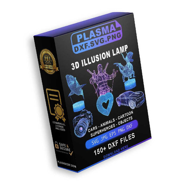 3D illusion Night Light LED - PlasmaDxf™